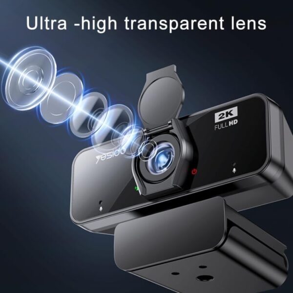 YESIDO 2K 4.0MP HD Autofocus,Built in Microphone USB Webcam Cable Length 1.5m - Image 6