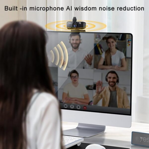 YESIDO 2K 4.0MP HD Autofocus,Built in Microphone USB Webcam Cable Length 1.5m - Image 3
