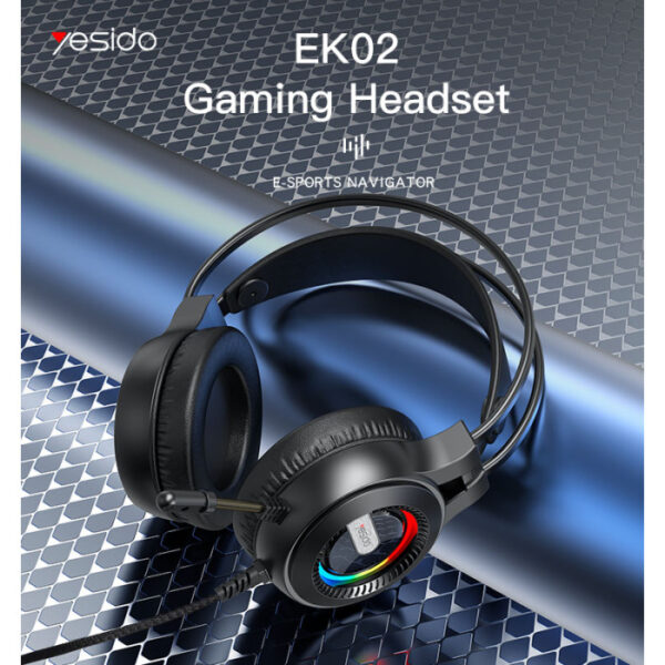 YESIDO With RGB light professional bass gaming headset - Image 4