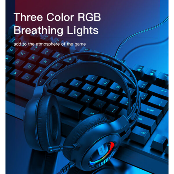 YESIDO With RGB light professional bass gaming headset - Image 3
