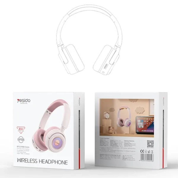 YESIDO Kids Wireless Bluetooth Stereo Music Headphone - Image 4